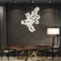 Lampe suspendue en verre pour escalier de hall d'hôtel de luxe, décoration créative personnalisée, verre de Murano soufflé à la main, lustre en forme de raisin