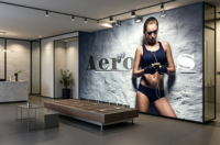 Papier peint mural 3D personnalisé pour salle de sport, motif fille sportive, pour fond de réception, décoration murale commerciale, revêtement mural pour salle de sport