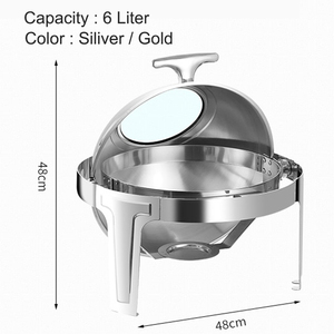 Vàng chafing món ăn tự chọn đặt khách sạn sang trọng tự chọn thực phẩm ấm hơn chaffing món ăn Vòng Vàng - Product Image 6
