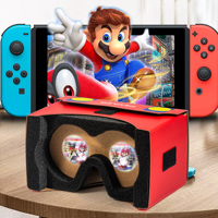 DEVASO Boîte à lunettes 3D VR écologique Cadeau pour enfants avec bandeau de coussinet de nez pour Nintendo Switch & Switch OLED VR Hardware