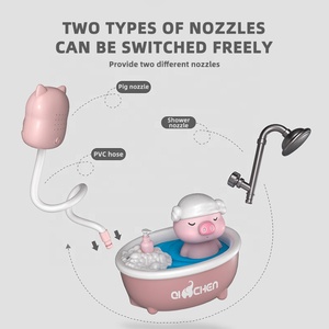 Samtoy interactivo lindo cerdito verano juego de agua <span class=keywords><strong>bañera</strong></span> ducha juguetes no tóxicos bebé juguetes de baño con cabezal de ducha - Product Image 2