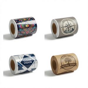 Autocollants en rouleau personnalisés de qualité supérieure en vinyle transparent brillant, imperméables, réductions en gros, étiquetage de produits - Product Image 1