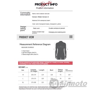 メンズ防水防風ロング丈大人用バイクモトクロスレインコート、レインパンツとシューズカバー付き、アウトドアキャンプ用 - Product Image 2
