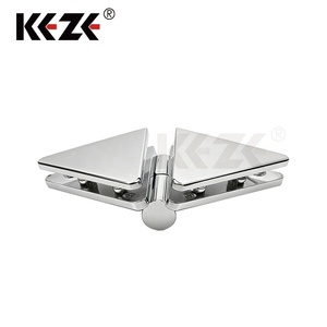Charnière pivotante pour porte en verre KEZE H6553 en acier inoxydable, réglable à 180 degrés, épaisseur <span class=keywords><strong>de</strong></span> verre 5 mm, garantie 3 ans, quincaillerie moderne - Product Image 1