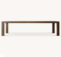 Table à manger rectangulaire contemporaine en chêne RH OEM, mobilier de salle à manger écologique pour ferme et appartement
