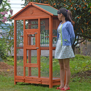 Arka bahçe açık büyük ahşap kuşlar kafes papağan ispinoz bütçeleri kafes - Product Image 3