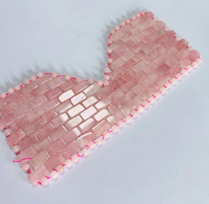 Masque rafraîchissant en pierre naturelle de jade et quartz rose, masseur pour les yeux - Product Image 1