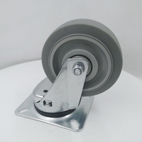 Roulettes auto-centreuses de 4 pouces avec frein auto-ajustables en nylon thermoplastique élastique Roulement à billes Castor Wheel Case Flights