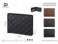 Portafoglio da Uomo in Pelle con Design Intrecciato, Set Regalo in Confezione - Art-18010 - Product Image 1