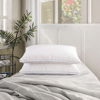 Oreiller de luxe 100 % coton 300 fils/pouce² anti-duvet avec soutien moyen/ferme pour le soutien du cou