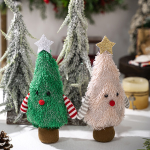 Wholesale Handmade Eco-Friendly Plush <b>Christmas</b> <b>Tree</b>-shaped <b>Desktop</b> Ornaments for Home Party Display Decor - Product Image 5