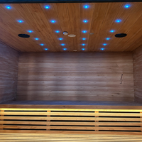 Sauna à vapeur sèche extérieur, cabine de relaxation humide électrique pour 6 personnes, sauna en cèdre rouge avec chauffage, sauna en bois pour l'extérieur