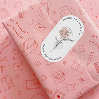 Papier d'emballage cadeau imprimé avec logo personnalisé, papier d'emballage en soie, papier d'emballage cadeau couleur pleine, papier d'emballage cadeau pour la Saint-Valentin
