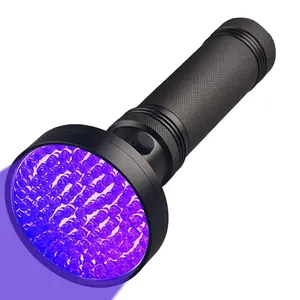 Uv Led Flashlight 100 Hot Sale Black Light Torch Powerful Ultra Violet 10 Watt 395Nm Ultraviolet UV 100 LEDs Flashlight