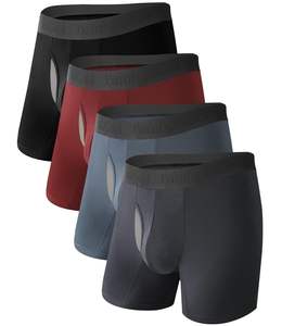 उच्च गुणवत्ता वाले आरामदायक प्लस आकार पुरुषों के बॉक्सर संक्षिप्त कस्टम लोगो मेष सांस लेने योग्य नरम उच्च लोच पुरुषों के सहज अंडरवियर - Product Image 1