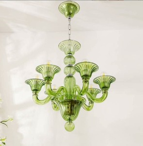 Lampada a Sospensione Vintage Francese Verde Elegante <span class=keywords><strong>Candelabro</strong></span> di Design per Soggiorno Camera da Letto Ristorante Fornitura ODM Misure Media Grande - Product Image 2