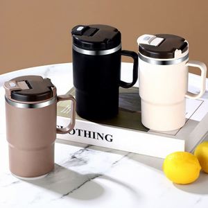 Front Warehouse Direct Supply 304 Stainless Steel <b>Gift</b> Car Cup with Lid <b>Large</b> Capacity Tea Separation Mug for Office Drinkware - Product Image 3