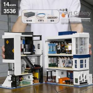 Nuevo Producto, Museo de Arte con Vista a la Calle, Bloques de Construcción de Plástico de Dificultad para Adultos, Juguetes Educativos para Niños, Venta al por Mayor OEM - Product Image 4