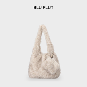 New Korean Fashion High Quality Fluffy Custom Tote <strong>Bag</strong> Handbag Furry Plush Women Purses Winter Soft Fur Shoulder <strong>Bag</strong> for Women - Product Image 1