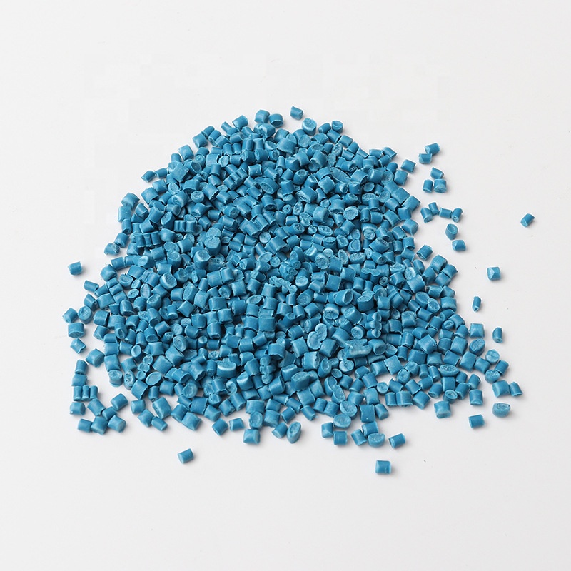 Полипропиленовые зернистые гранулы, голубое пластиковое сырье pp для пластиковых гранулированных емкостей