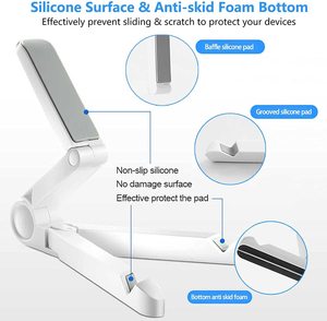 Support pliable universel avec logo personnalisé, support de tablette portable pour cadeau d'entreprise, support de bureau réglable pour marque technologique - Product Image 5