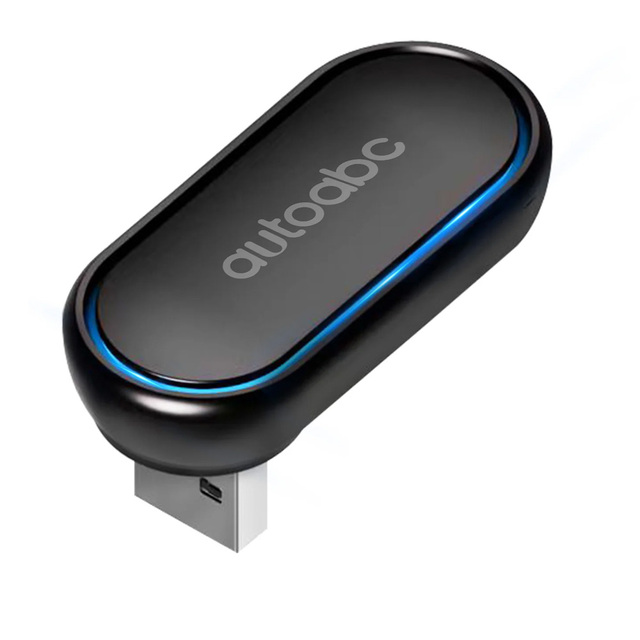 AUTOABC Original Wireless CarPlay & Android Auto Dongle Apple Siri Google Assistant USB Plug-n-Play Mini Box for Universal Cars