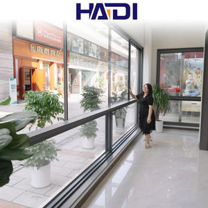 Système de fenêtres coulissantes multi-volets HAIDI, cadre fin, fenêtre panoramique à double <span class=keywords><strong>vitrage</strong></span> en aluminium - Product Image 1