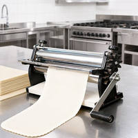 Machine à pâtes manuelle 40 cm en acier inoxydable, rouleau et coupe-pâtes, laminoir manuel pour Chin Chin, Pizza, Roti, Chapati