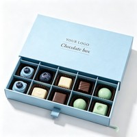 Boîte à chocolats rigide de luxe avec compartiments pour dragées de mariage, emballage cadeau pour chocolats, biscuits et desserts