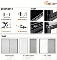 Moustiquaire plissée ultra-fine pour fenêtre P30, moustiquaire rétractable pliable en aluminium, moustiquaire accordéon pour fenêtres