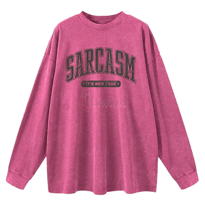 เสื้อสเวตเชิ้ตผู้ชายผ้าฝ้าย 100% ลายสก็อตวินเทจสำหรับฤดูหนาว สไตล์หรูหราแนวสตรีทแวร์ ทรงโอเวอร์ไซส์ คอกลม ปักลายตามสั่ง - Product Image 2