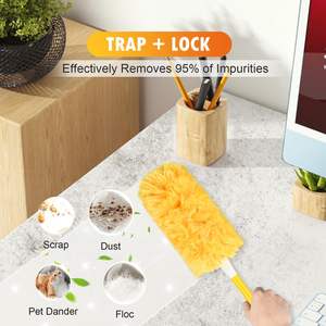 Recharges pour balai à poussière compatibles avec <span class=keywords><strong>Swiffer</strong></span> Duster Heavy Duty, recharge jetable en microfibre extensible pour le nettoyage - Product Image 3