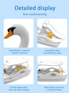 2025 Nueva diversión de agua de PVC al aire libre barco de cisne usado blanco eléctrico Barco de tobogán de agua de cisne - Product Image 3