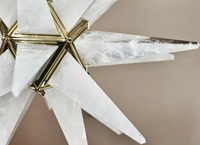 Lustre LED moderne et élégant en cristal de roche Star 20 avec angle de faisceau de 360° pour îlot de cuisine et salle à manger