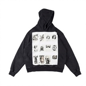 Sweat-shirt à capuche surdimensionné pour homme, 100% coton French Terry, décontracté, automne, respirant, imperméable, 420g, avec poche avant - Product Image 1