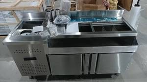 Bar <span class=keywords><strong>de</strong></span> acero inoxidable <span class=keywords><strong>de</strong></span> estilo moderno, estación <span class=keywords><strong>de</strong></span> cócteles, Mostrador <span class=keywords><strong>de</strong></span> Bar <span class=keywords><strong>de</strong></span> Club <span class=keywords><strong>de</strong></span> Hotel comercial personalizado con refrigerador - Product Image 6