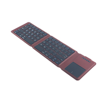 Nouveau clavier sans fil pliable avec membrane en cuir et pavé tactile, portable pour tablette, téléphone, ordinateur portable
