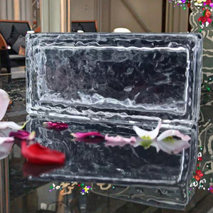 Siêu trắng rỗng khối thủy tinh cho bên trong và bên ngoài bức tường trang trí và nền tường <span class=keywords><strong>Crystal</strong></span>-BJ khối thủy tinh - Product Image 2