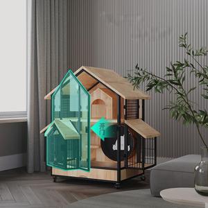 Kandang Hewan Peliharaan Bentuk Rumah untuk Kucing & Anjing - Kandang Dalam Ruangan Mewah dengan Roda & Laci Penjualan Langsung Pabrik Grosir - Product Image 5