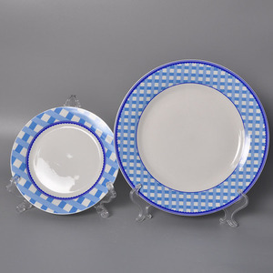 Offre Spéciale <span class=keywords><strong>Vaisselle</strong></span> En Gros Ménagère 24 pièces BLEU Impression Ensemble de <span class=keywords><strong>Vaisselle</strong></span> Stock Ensembles de Dîner - Product Image 3