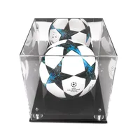 صندوق هدايا مصنوع من الأكريليك الشفاف مخصص لتعبئة كرة السلة علبة كرة قدم من الأكريليك