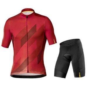 Kit cycliste d'été <span class=keywords><strong>Mavic</strong></span>, maillot à manches courtes et short à bretelles pour VTT, tenue de club avec logo personnalisé pris en charge - Product Image 5