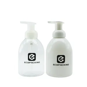 High End 300 ml 500ml PET Plastic HandWash Container Hand Wash Foam Soap Pump Dispenser Bottles With Refillable Liquid
