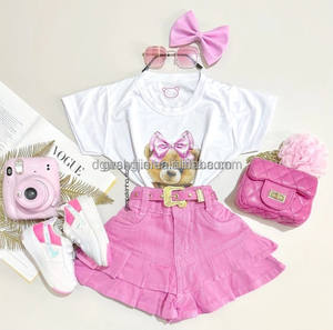 Completi Estivi per Bambine all'Ingrosso, Nuovi ed Eleganti Gilet con Collo all'Americana per Bambini, Set Versatili di Vestito e Pantaloni in Due Pezzi - Product Image 6