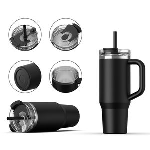 ANSHENG Custom Logo 40oz Stainless Steel Tumbler Hot And Cold Vacuum Insulated Stainless Steel Tumbler With Handle - Product Image 2