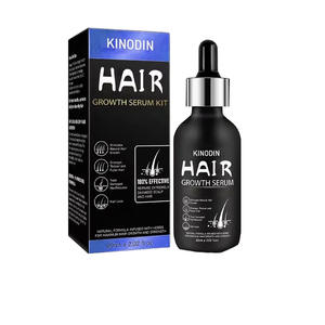KINODIN - Set de Aceite de Ricino, Jengibre y Biotina para el Crecimiento Rápido del Cabello, 60 ml, con Logotipo Personalizado, Orgánico, Nutritivo y Anticaída, con Rodillo Dérmico - Product Image 1