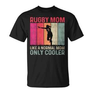 Camiseta para mamá de rugby, como una mamá normal, solo que más genial, regalo para el día de la madre - Product Image 1