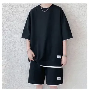 Streetwear Summer Custom Mens Short Set High Quality T Shirt And Shorts Plus Size Men's Sets