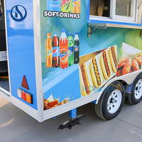 Remorque de Cuisine Mobile de 4 Mètres, Commerciale, pour Frites et Hot-Dogs, Personnalisable et Entièrement Équipée