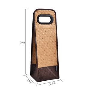 Customized Brand Sublimation Wine <b>Tote</b> <b>Bag</b> Wonderful Wine <b>Bag</b> 750Ml 1 Bottles <b>Blue</b> Bottle Shape Portable Wine <b>Bag</b> - Product Image 3